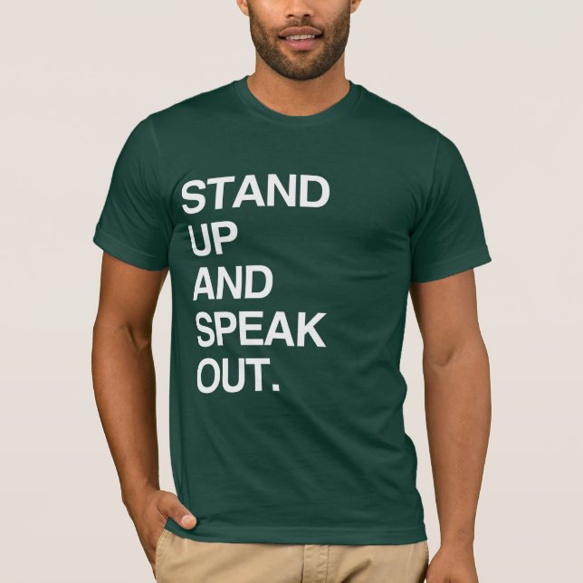 CAMISETA LEVANTE-SE E FALE O QUE PENSA (Frente)