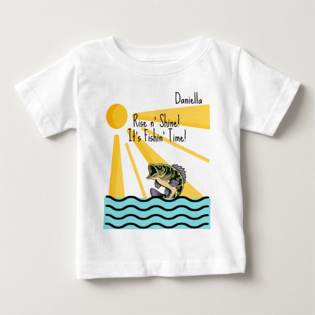 Camiseta "Levante-se! É o tempo do Fishn!" Personalizado (Frente)