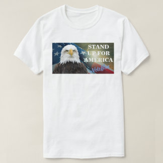 Camiseta LEVANTE-SE PARA A AMÉRICA #VoteBlue
