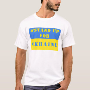 Camiseta Levante-Se Para A Ucrânia - Liberdade - Bandeira U