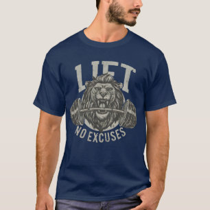 Camiseta Levante sem desculpas Academia Leão motivação fitn