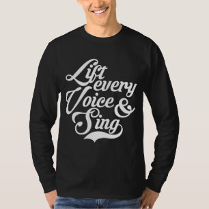 Camiseta Levante todas as vozes e cante negro americano A