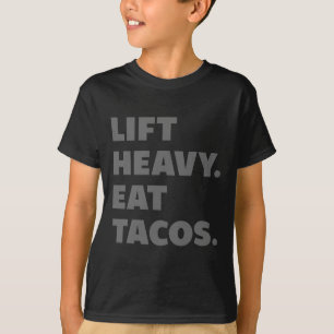 Camiseta Levantem Tacos Pesados De Comida Para Gym Peso