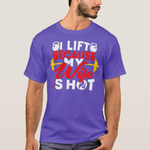 Camiseta Levanto-me porque a minha mulher é Malhação de gin