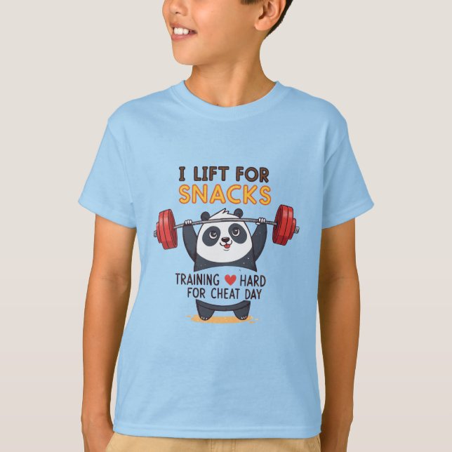 Camiseta Levanto para Cachorros - Design Engraçado de Panda (Frente)