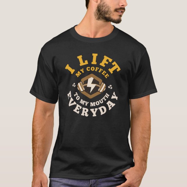Camiseta Levanto Todos Os Dias (Dourado) (Frente)