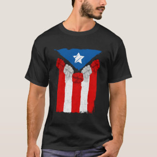 Camiseta Levantou Punhos Para Porto Rico Boricua Flag Puert