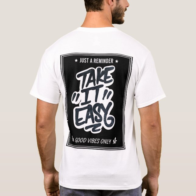 Camiseta Leve com Calma Grafite  (Verso)