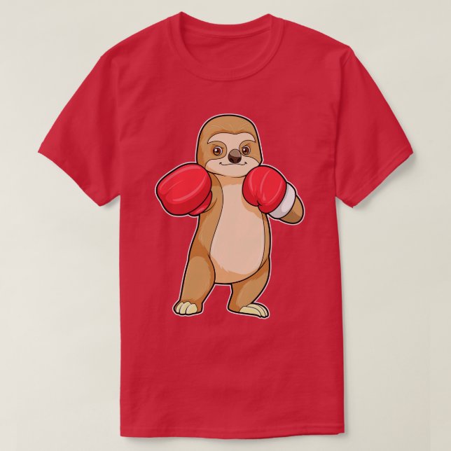 Camiseta Leve como boxer com luvas in a box (Frente do Design)