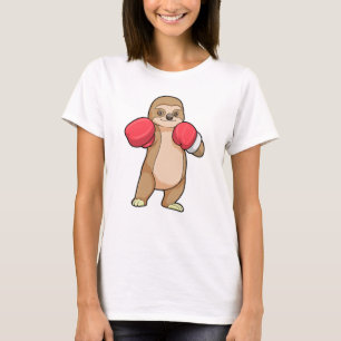 Camiseta Leve como boxer com luvas in a box