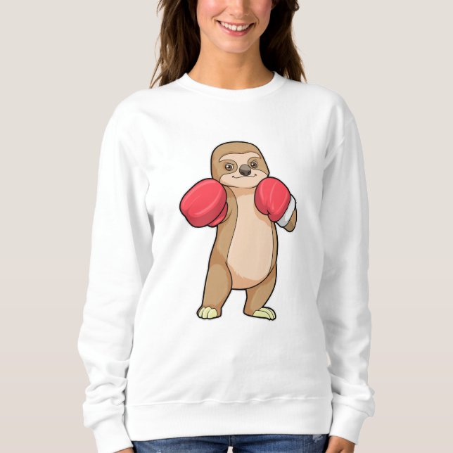 Camiseta Leve como boxer com luvas in a box (Frente)