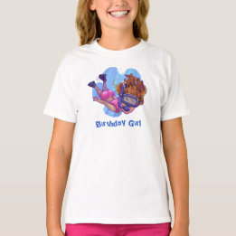 Camiseta Leve de Aniversário de Menina de Snorkeli