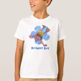 Camiseta Leve de Aniversário do Menino de Snorkeli