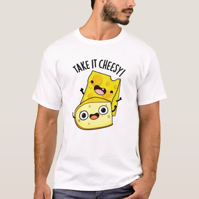 Camiseta Leve em Queijo Piada de Comida Divertida  (Frente)