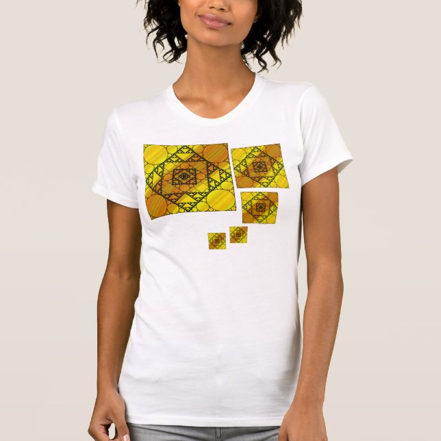 Camiseta Leve Feminina de Geometria Fractal (Frente)