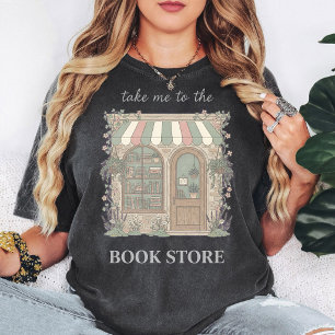 Camiseta Leve-me à Loja de Livros Design de Loja Vintage