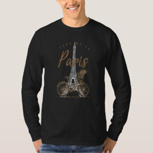 Camiseta Leve-me a Paris Eiffel Tower French Gift for Wome