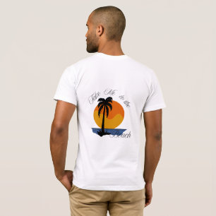 Camiseta Leve-me à praia - Camisa-T Tropical Sunset