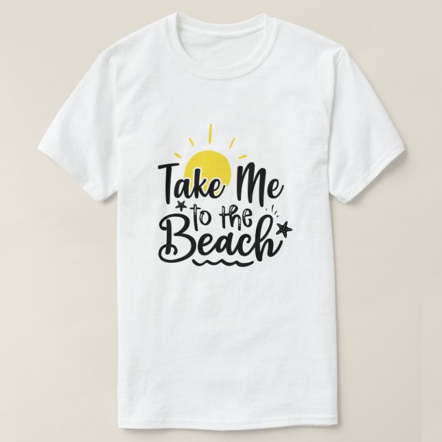 Camiseta Leve-me à Praia Férias de Verão (Frente do Design)