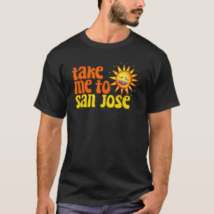 Camiseta Leve-Me A San Jose California Retro Beach Vacatio