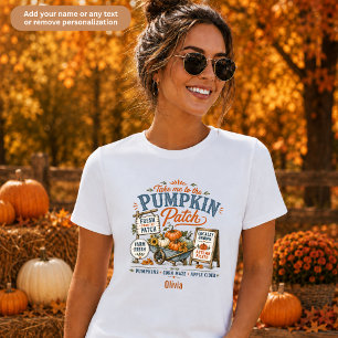 Camiseta Leve-me ao Familial de Abóbora Correspondente
