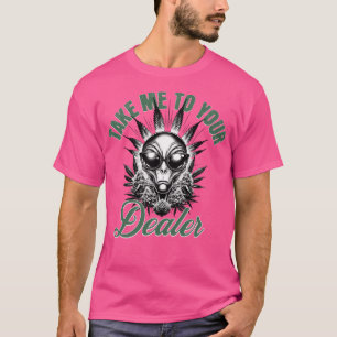 Camiseta Leve-Me Ao Seu Comerciante - Alienígena Engraçada