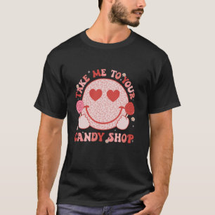 Camiseta Leve-Me Ao Seu Compro De Doces, Groovy Smile Valen