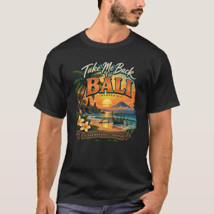 Camiseta Leve-me de Volta a Bali Arte de Viagem Vintage