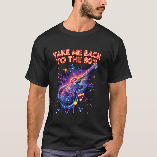 Camiseta Leve-me de Volta para a Diversão da Guitarra dos A (Frente)