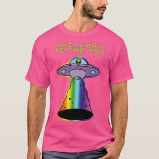 Camiseta Leve-Me De Volta Para O Ufo Voador Dos Anos 70
