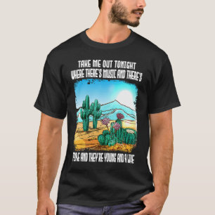 Camiseta Leve-me esta noite onde há música e lá