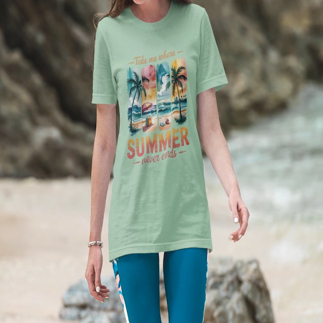 Camiseta Leve-me onde o verão nunca termina (ake Me Where Summer Never Ends Tri-Blend Shirt)