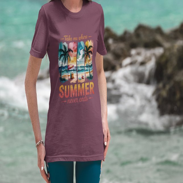 Camiseta Leve-me onde o verão nunca termina (Take Me Where Summer Never Ends Tri-Blend Shirt)