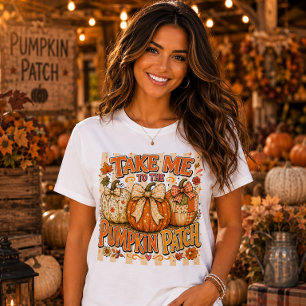 Camiseta Leve-me Para O Canavial De Abóboras Coquette