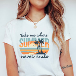 Camiseta Leve-me para onde o verão nunca acaba; Tropic Palm