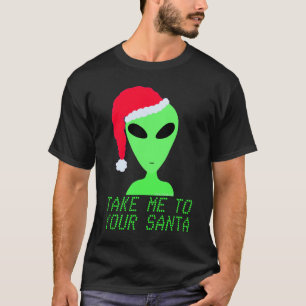 Camiseta Leve-Me Para Seus Papais noeis Fashion Felny Natal