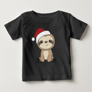 Camiseta Leve Natal Neve Animais de inverno Lama Bebê T-