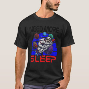 Camiseta Leve Necessita De Mais Sono Vintage Espaço Retroat