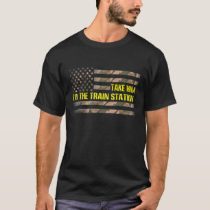 Camiseta Leve-O Para A Estação De Comboio Vintage America