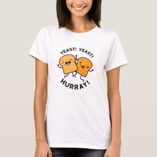 Camiseta Levedura Levedura Hurra Piadas Engraçadas de Pão 