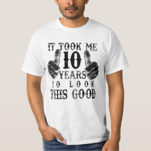 Camiseta Levei 10 Anos Para Ficar Bem No 10º Aniversário Gi