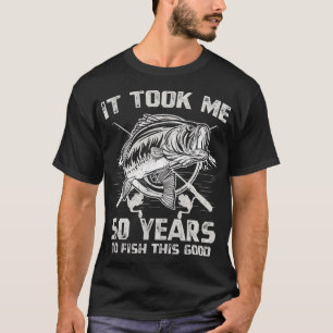 Camiseta Levei 50 Anos Para Pescar 50º Presente De Anivers