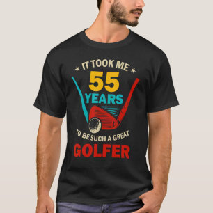 Camiseta Levei 55 Anos Para Ser Um Excelente Dourado 55