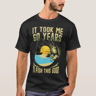 Camiseta Levei 60 Anos para Pescar Tão Bem Aniversário de 6