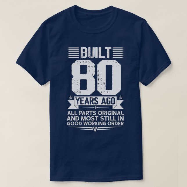 Camiseta Levei 80 Anos Para Ver Este Bom Aniversário Da 80 (Frente do Design)