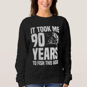 Camiseta Levei 90 Anos Para Pescar Este Bom Aniversário De