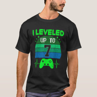 Camiseta Levei até 7 Aniversário Jogo de Vídeo Retroativo 7