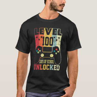 Camiseta Level 100 Days Of School Unlocked 100th Day Studen