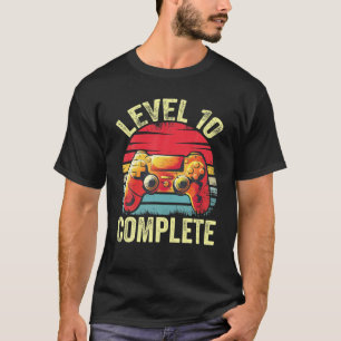 Camiseta Level 10 Complete Video Gamer Vintage 10Th Anniver