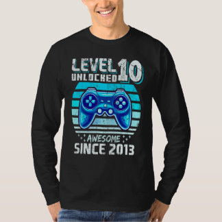 Camiseta Level 10 Unlocked Awesome 2013 Video Game 10th Bir